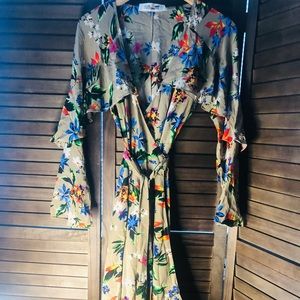 DVF floral slik wrap boho dress
